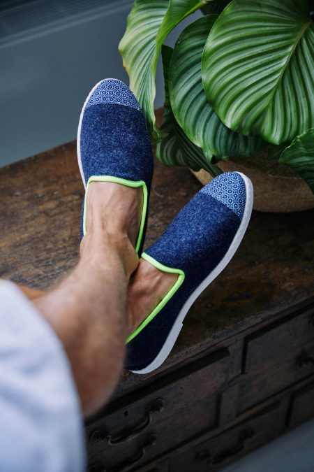 Chaussons Angarde x GILI'S - Navy Azulejos - Homme