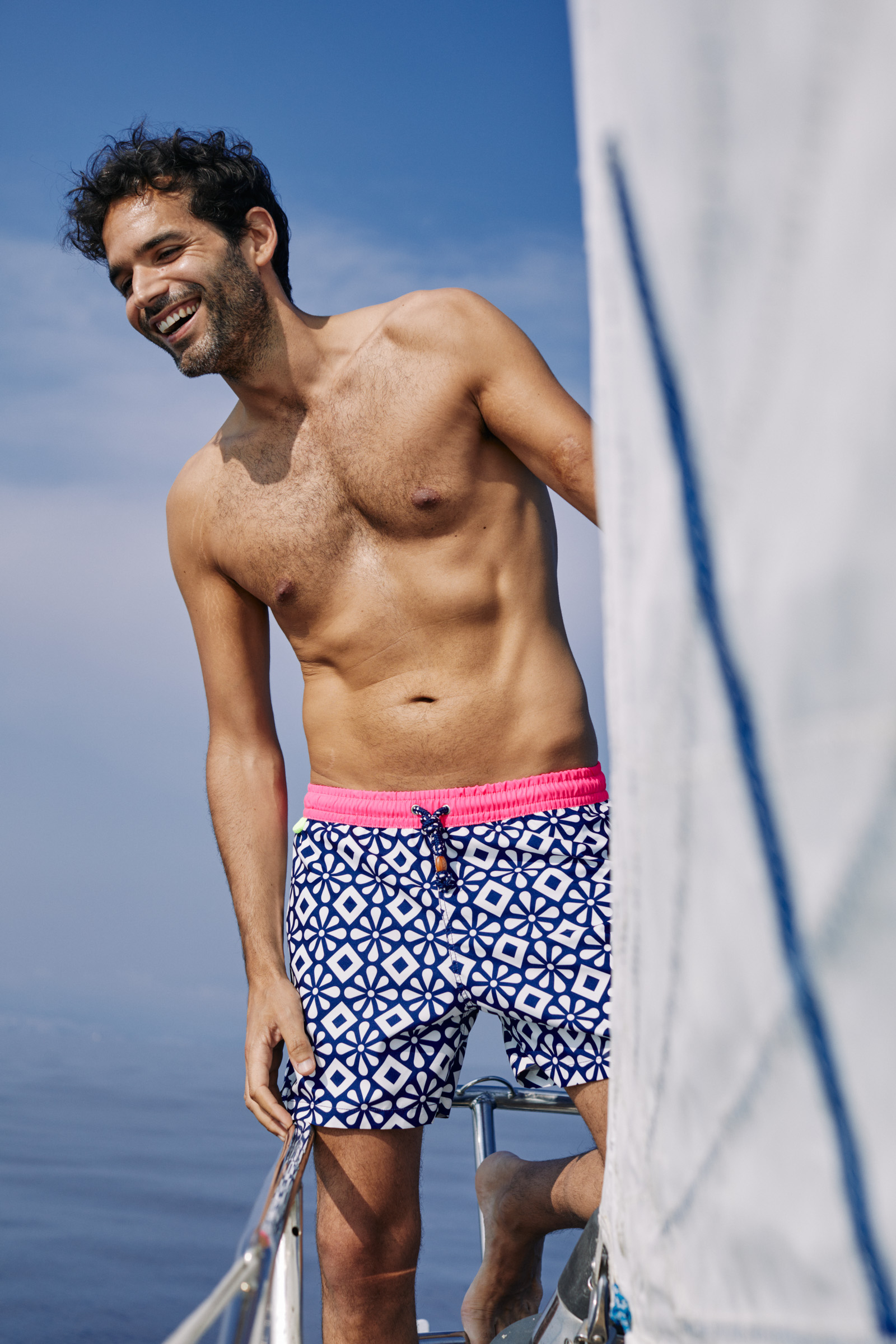 Men's Swimwear TRAWANGAN Alta Navy Azulejos | GILI'S