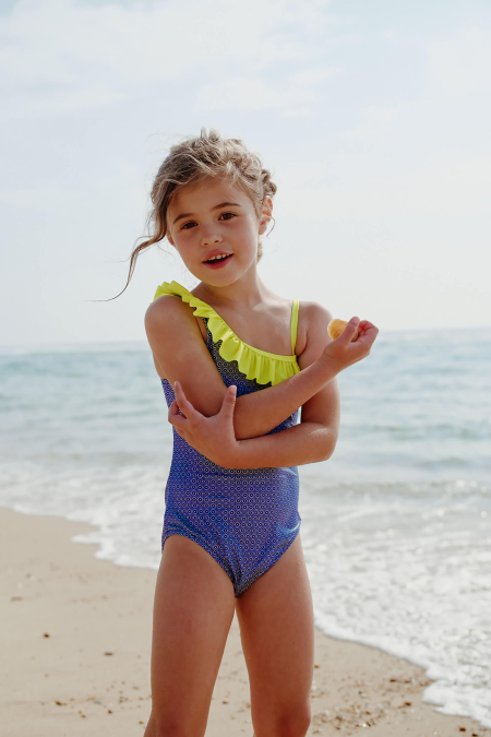 Girl's One-Piece Swimwear FLORES Sunny Azulejos | GILI'S